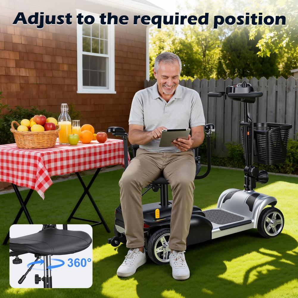 Electric Scooter Adults - Scooter de Movilidad con Luz LED,