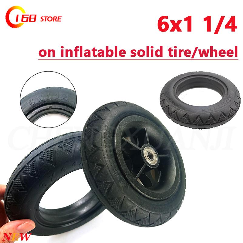 Neumático macizo 6X1 1/4, muy  - Scooter Tire reseña y precio